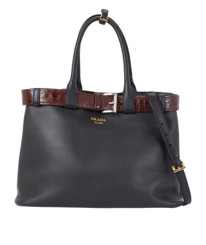 Buckle Belt Nappa Bag, front view